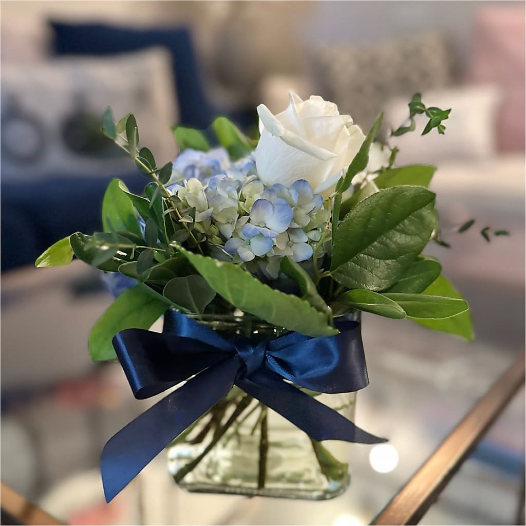 Sky Blue Delight Bouquet –  Blooming Flowers, Mobile AL