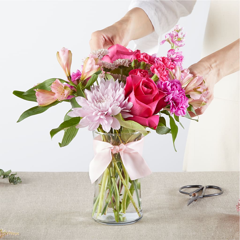 Pink Ribbon - A Florist Original –  Blooming Flowers, Mobile AL