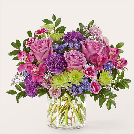 Glass Half Full Bouquet –  Blooming Flowers, Mobile AL