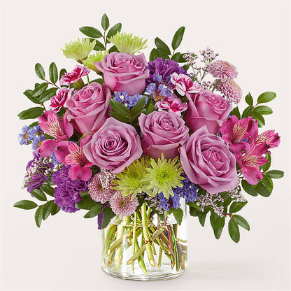 Glass Half Full Bouquet –  Blooming Flowers, Mobile AL