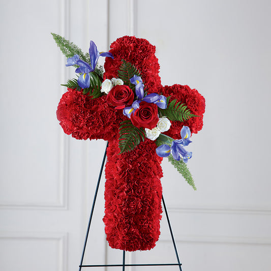 Faithful Hero Floral Cross –  Blooming Flowers, Mobile AL