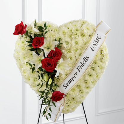 Heartfelt Hero Standing Heart –  Blooming Flowers, Mobile AL
