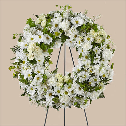 Faithful Wishes Wreath –  Blooming Flowers, Mobile AL