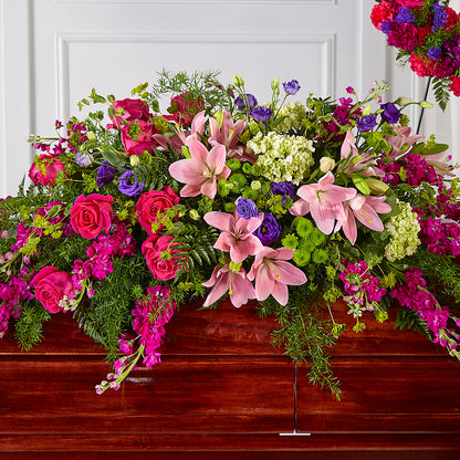 Radiant Tribute Casket Spray –  Blooming Flowers, Mobile AL