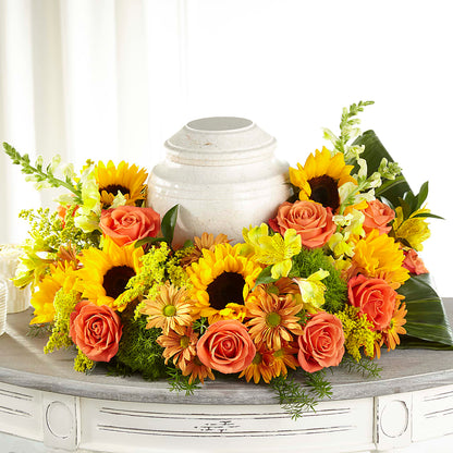 Faithful Sunflower Cremation Adornment –  Blooming Flowers, Mobile AL