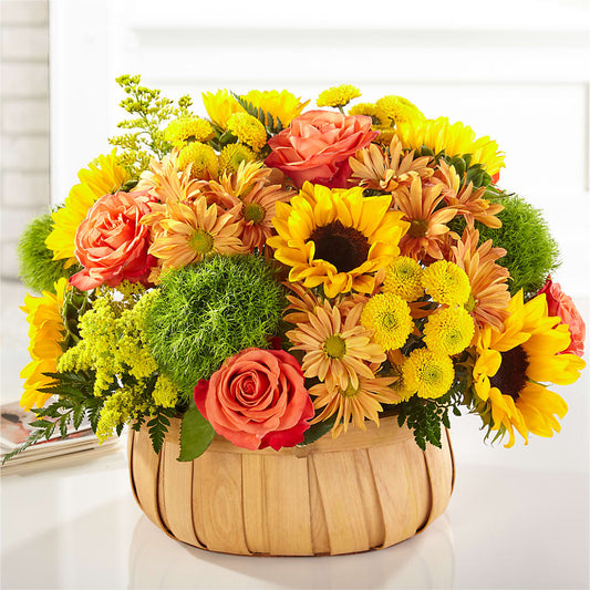 Harvest Sunflower Basket –  Blooming Flowers, Mobile AL