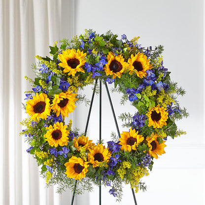 Bright Rays Wreath –  Blooming Flowers, Mobile AL