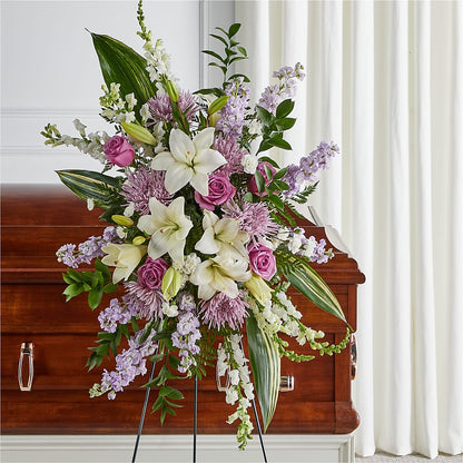 Grateful Hearts Standing Spray –  Blooming Flowers, Mobile AL