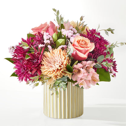 Berry Cobbler Bouquet with Ivory Vase –  Blooming Flowers, Mobile AL