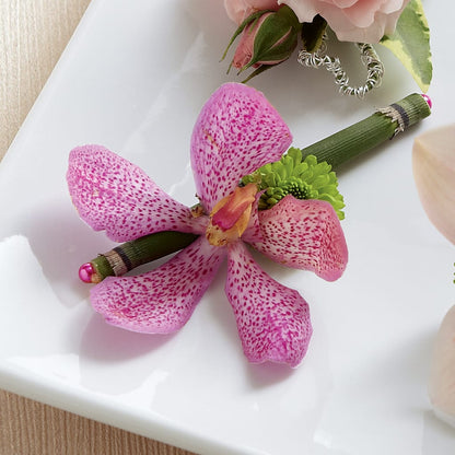 Pink Mokara Boutonniere –  Blooming Flowers, Mobile AL