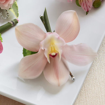 Pink Cymbidium Boutonniere –  Blooming Flowers, Mobile AL