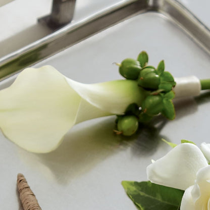White Calla Boutonniere –  Blooming Flowers, Mobile AL