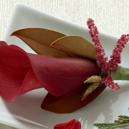 Red Calla Boutonniere –  Blooming Flowers, Mobile AL